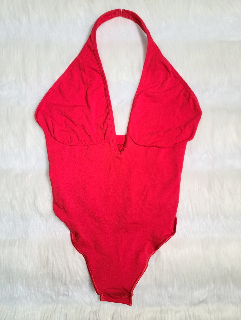 SKIMS Seamless Sculpt Deep Plunge Thong Bodysuit Red Ruby Women Large NEW
